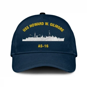 Uss Howard W. Gilmore As-16 Classic Cap, Custom Print/embroidered Us Navy Ships Classic Baseball Cap, Gift For Navy Veteran