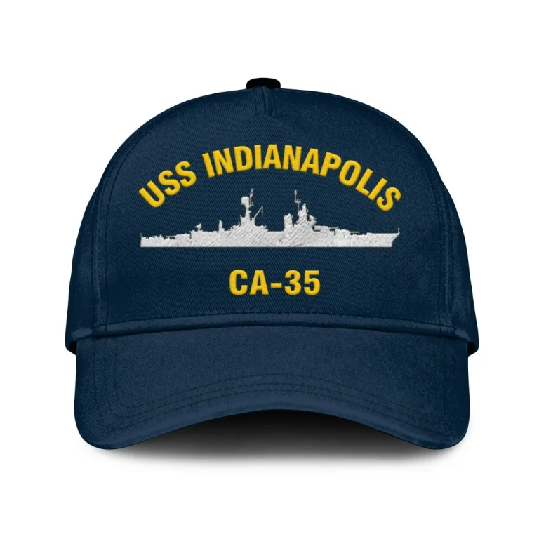 Uss Indianapolis Ca-35 Classic Cap, Custom Print/embroidered Us Navy Ships Classic Baseball Cap, Gift For Navy Veteran