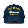 Uss Indra Arl-37 Classic Cap, Custom Print/embroidered Us Navy Ships Classic Baseball Cap, Gift For Navy Veteran