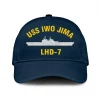 Uss Iwo Jima Lhd-7 Classic Cap, Custom Print/embroidered Us Navy Ships Classic Baseball Cap, Gift For Navy Veteran