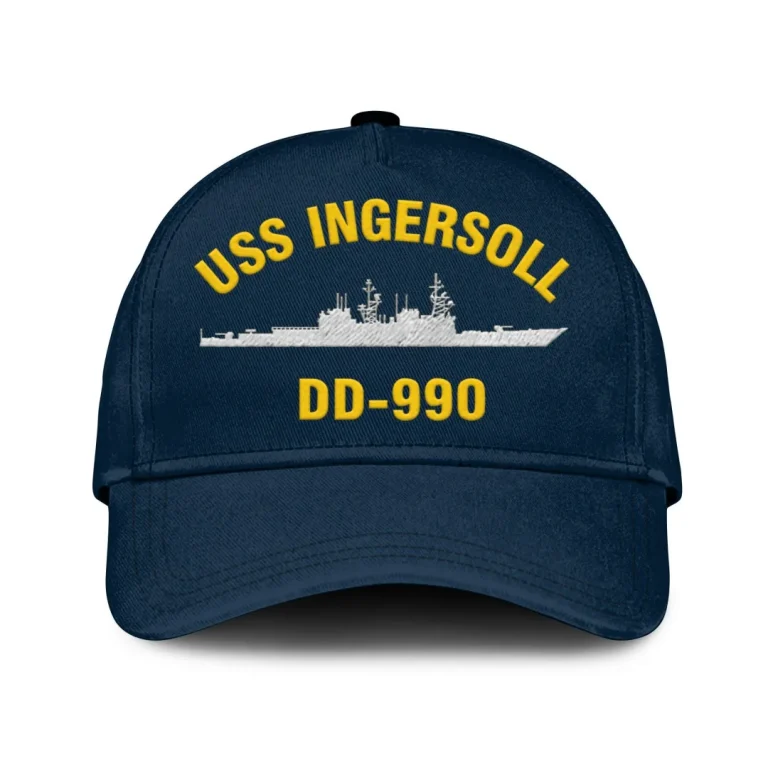 Uss Ingersoll Dd-990 Classic Cap, Custom Print/embroidered Us Navy Ships Classic Baseball Cap, Gift For Navy Veteran