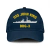 Uss John King Ddg-3 Classic Cap, Custom Print/embroidered Us Navy Ships Classic Baseball Cap, Gift For Navy Veteran