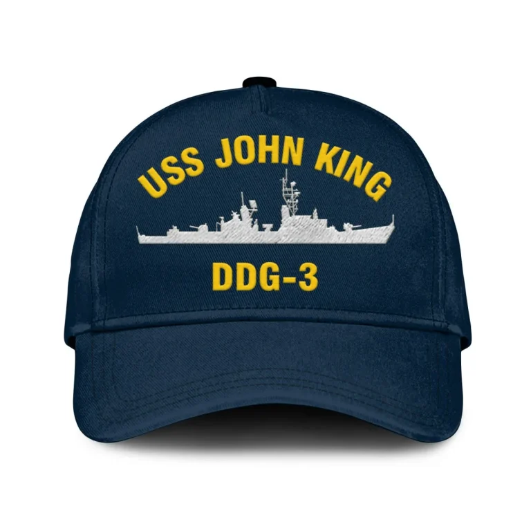 Uss John King Ddg-3 Classic Cap, Custom Print/embroidered Us Navy Ships Classic Baseball Cap, Gift For Navy Veteran