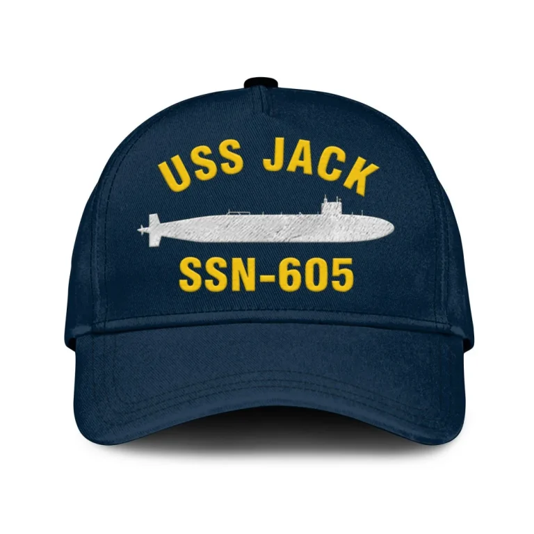 Uss Jack Ssn 605 Classic Cap, Custom Print/embroidered Us Navy Ships Classic Baseball Cap, Gift For Navy Veteran