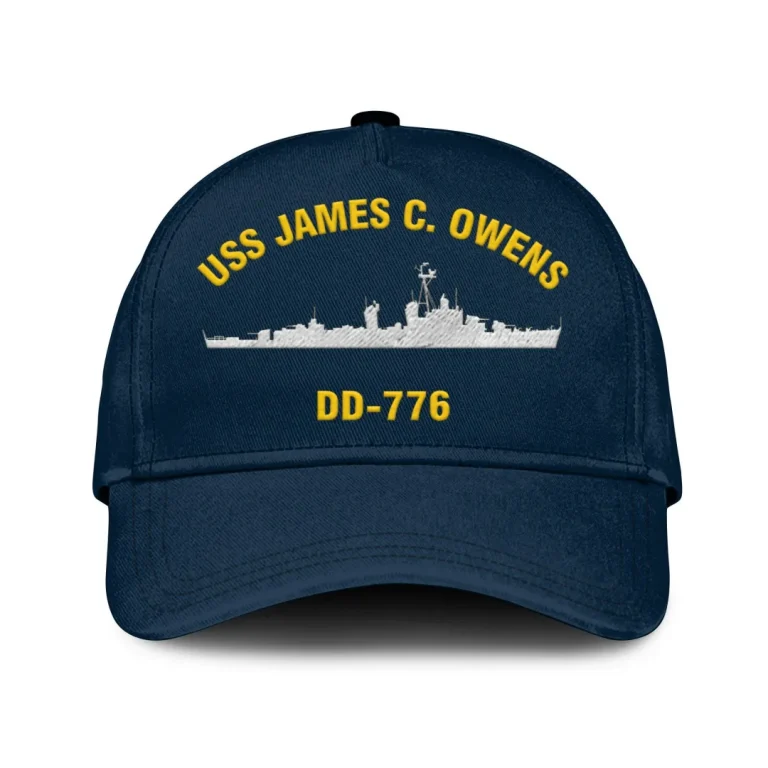 Uss James C. Owens Dd 776 Classic Cap, Custom Print/embroidered Us Navy Ships Classic Baseball Cap, Gift For Navy Veteran