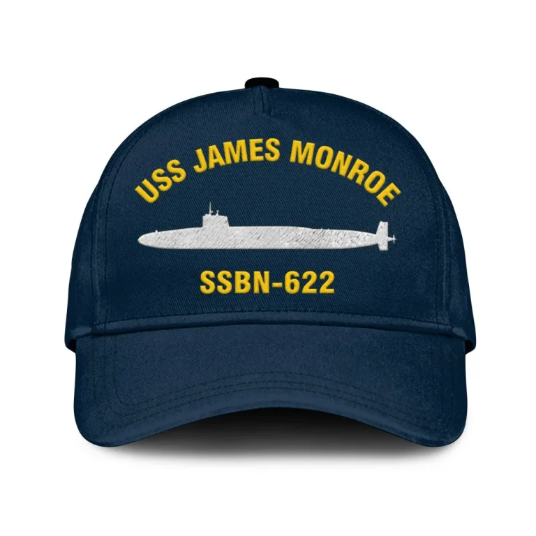 Uss James Monroe Ssbn-622 Classic Cap, Custom Print/embroidered Us Navy Ships Classic Baseball Cap, Gift For Navy Veteran