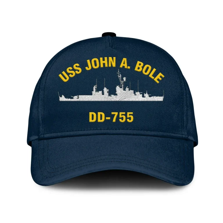 Uss John A. Bole Dd-755 Classic Cap, Custom Print/embroidered Us Navy Ships Classic Baseball Cap, Gift For Navy Veteran