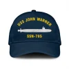 Uss John Warner Ssn-785 Classic Cap, Custom Print/embroidered Us Navy Ships Classic Baseball Cap, Gift For Navy Veteran
