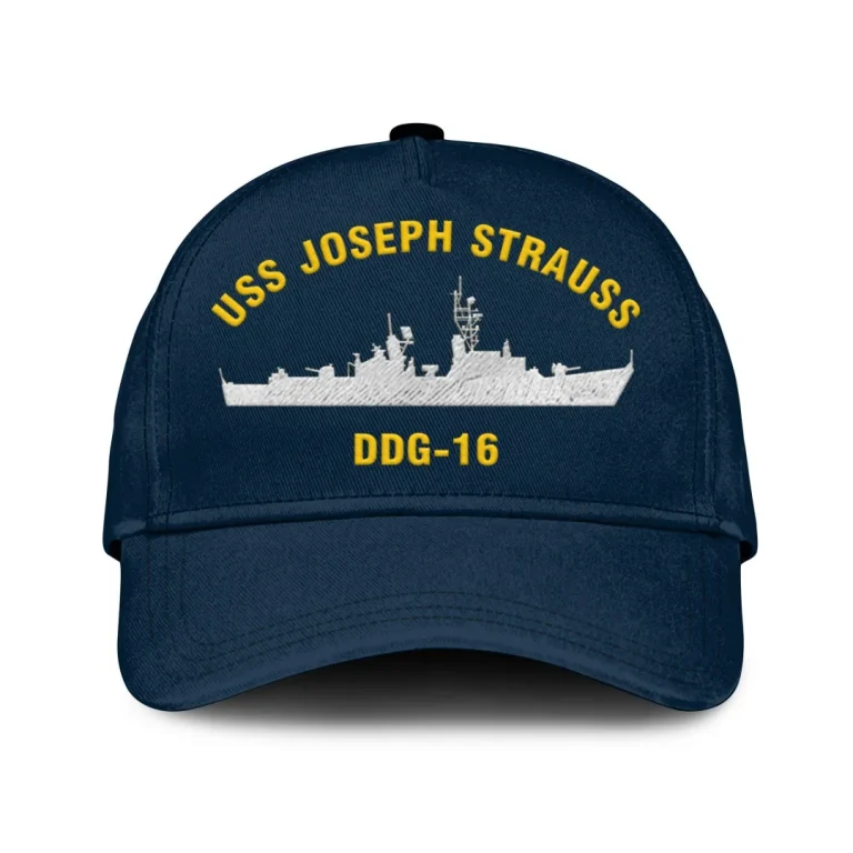 Uss Joseph Strauss Ddg-16 Classic Cap, Custom Print/embroidered Us Navy Ships Classic Baseball Cap, Gift For Navy Veteran