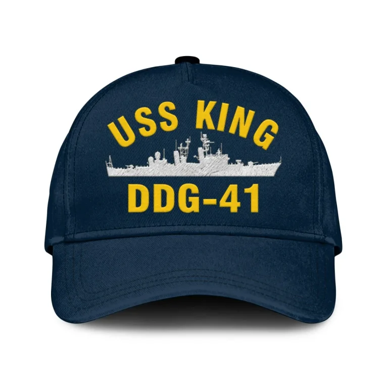 Uss King Ddg-41 Classic Cap, Custom Print/embroidered Us Navy Ships Classic Baseball Cap, Gift For Navy Veteran