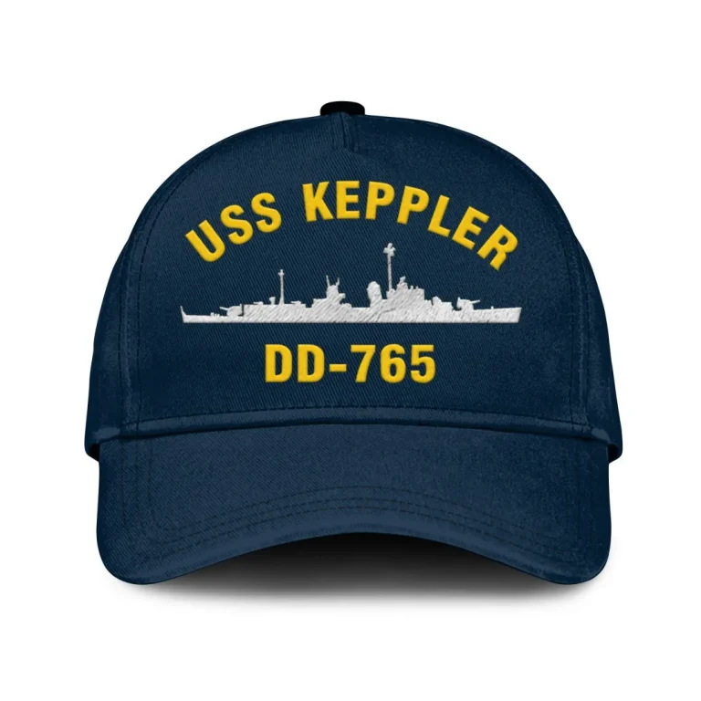 Uss Keppler Dd 765 Classic Cap, Custom Print/embroidered Us Navy Ships Classic Baseball Cap, Gift For Navy Veteran