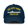 Uss Kitty Hawk Cv-63 Classic Cap, Custom Print/embroidered Us Navy Ships Classic Baseball Cap, Gift For Navy Veteran