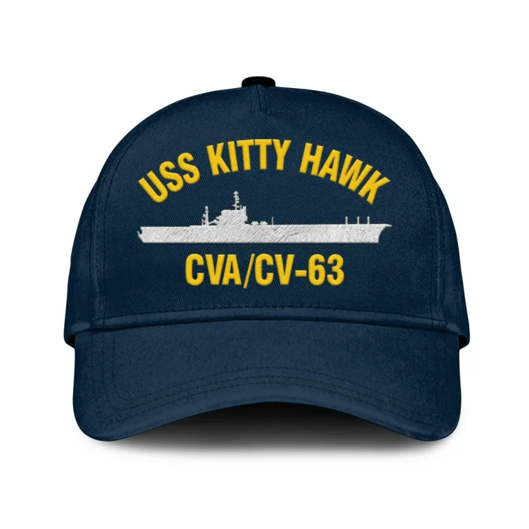 Uss Kitty Hawk Cv-63 Classic Cap, Custom Print/embroidered Us Navy Ships Classic Baseball Cap, Gift For Navy Veteran