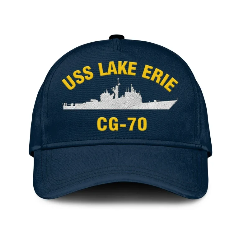 Uss Lake Erie Cg-70 Classic Cap, Custom Print/embroidered Us Navy Ships Classic Baseball Cap, Gift For Navy Veteran