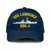 Uss Lawrence Ddg-4 Classic Cap, Custom Print/embroidered Us Navy Ships Classic Baseball Cap, Gift For Navy Veteran