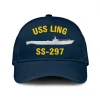 Uss Ling Ss-297 Classic Cap, Custom Print/embroidered Us Navy Ships Classic Baseball Cap, Gift For Navy Veteran