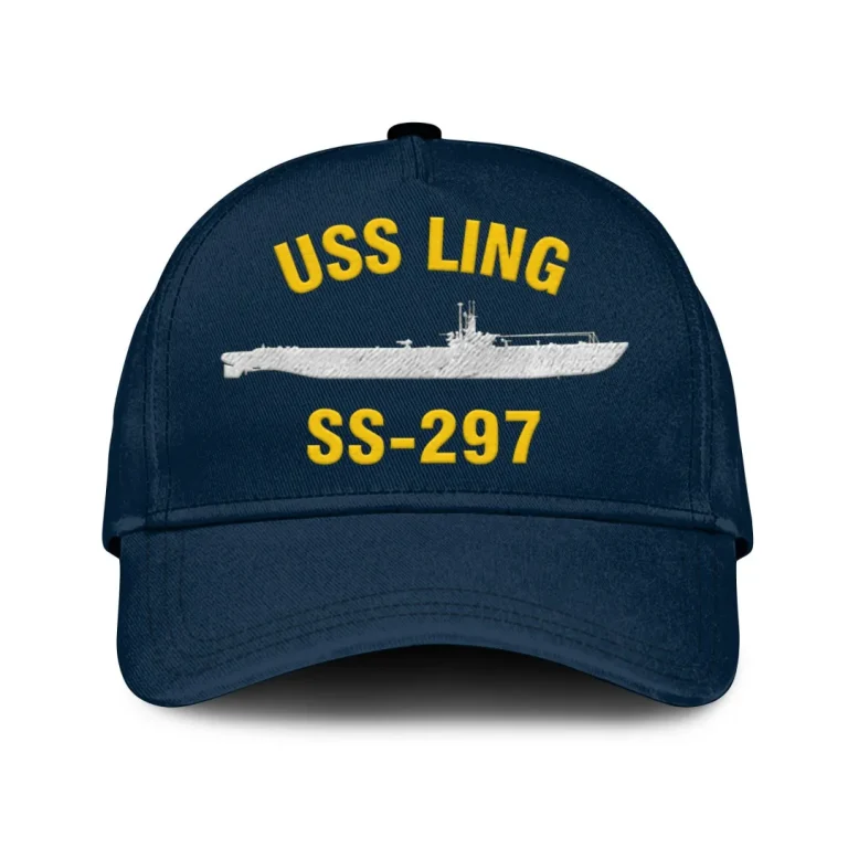 Uss Ling Ss-297 Classic Cap, Custom Print/embroidered Us Navy Ships Classic Baseball Cap, Gift For Navy Veteran
