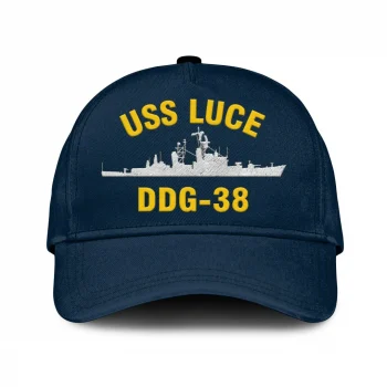 Uss Luce Ddg-38 Classic Cap, Custom Print/embroidered Us Navy Ships Classic Baseball Cap, Gift For Navy Veteran