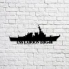 Uss Laboon Ddg-58 Silhouette Navy Ship Metal Sign, Memory Wall Metal Sign Gift For Navy Veteran