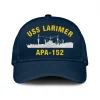 Uss Larimer Apa 152 Classic Cap, Custom Print/embroidered Us Navy Ships Classic Baseball Cap, Gift For Navy Veteran