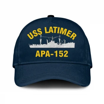 Uss Latimer Apa 152 Classic Cap, Custom Print/embroidered Us Navy Ships Classic Baseball Cap, Gift For Navy Veteran