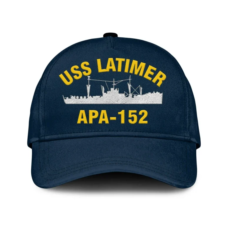 Uss Latimer Apa 152 Classic Cap, Custom Print/embroidered Us Navy Ships Classic Baseball Cap, Gift For Navy Veteran