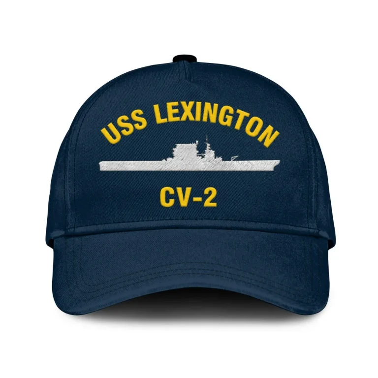 Uss Lexington Cv-2 Classic Cap, Custom Print/embroidered Us Navy Ships Classic Baseball Cap, Gift For Navy Veteran