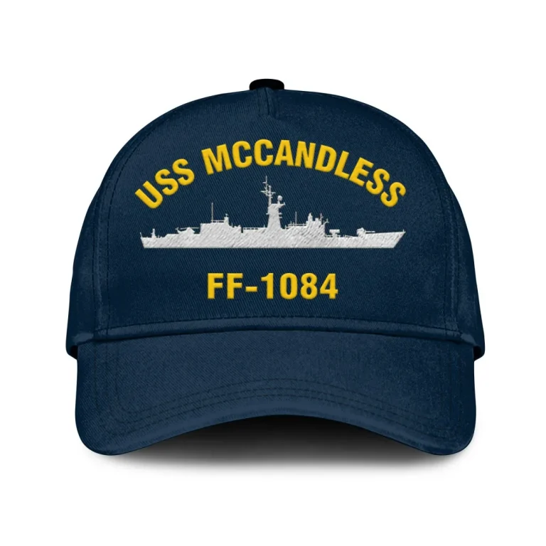 Uss Mccandless Ff-1084 Classic Cap, Custom Print/embroidered Us Navy Ships Classic Baseball Cap, Gift For Navy Veteran