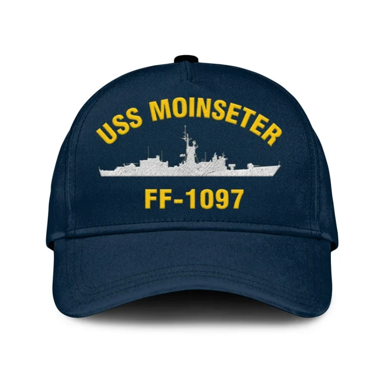 Uss Moinseter Ff-1097 Classic Cap, Custom Print/embroidered Us Navy Ships Classic Baseball Cap, Gift For Navy Veteran