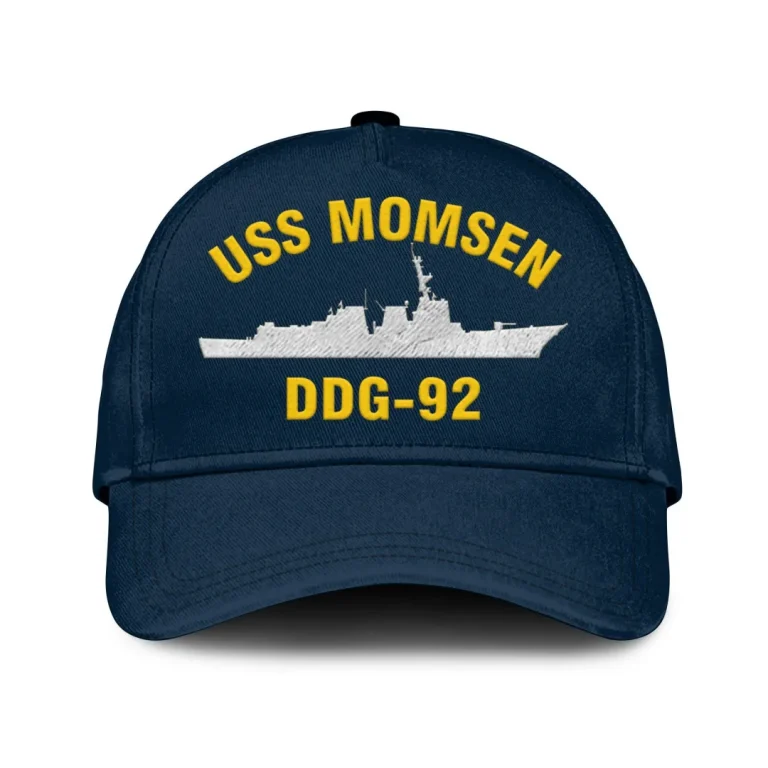 Uss Momsen Ddg-92 Classic Cap, Custom Print/embroidered Us Navy Ships Classic Baseball Cap, Gift For Navy Veteran