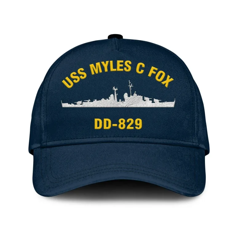 Uss Myles C Fox Dd-829 Classic Cap, Custom Print/embroidered Us Navy Ships Classic Baseball Cap, Gift For Navy Veteran