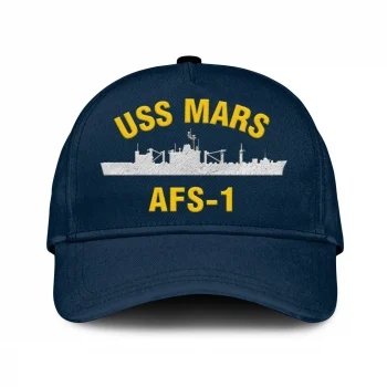 Uss Mars Afs-1 Classic Cap, Custom Print/embroidered Us Navy Ships Classic Baseball Cap, Gift For Navy Veteran