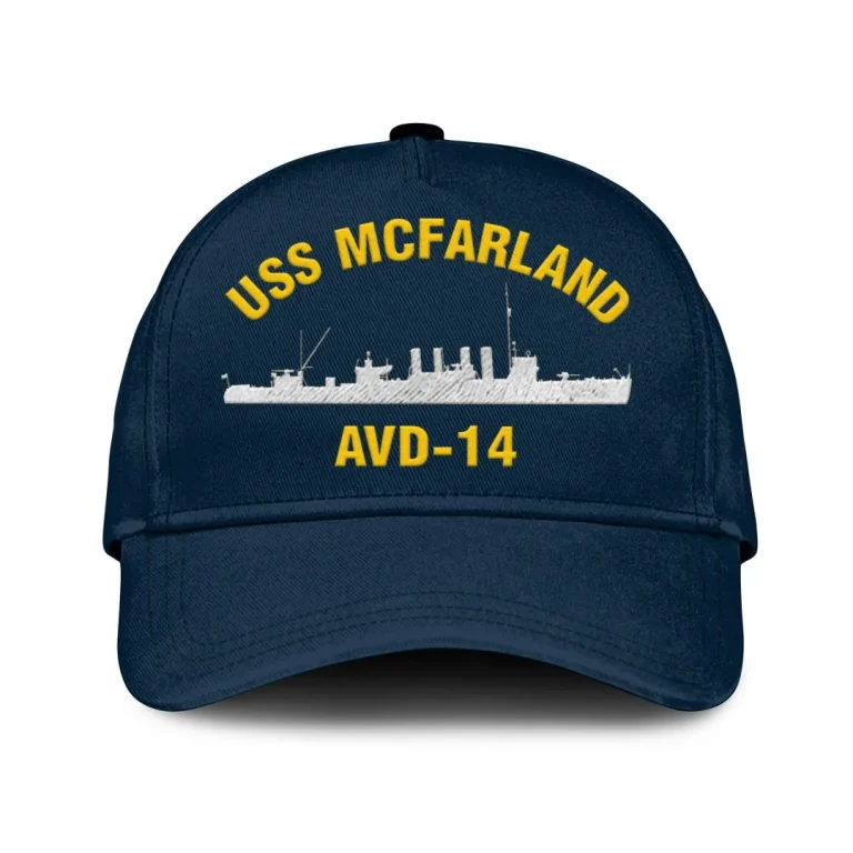 Uss Mcfarland Avd 14 Classic Cap, Custom Print/embroidered Us Navy Ships Classic Baseball Cap, Gift For Navy Veteran