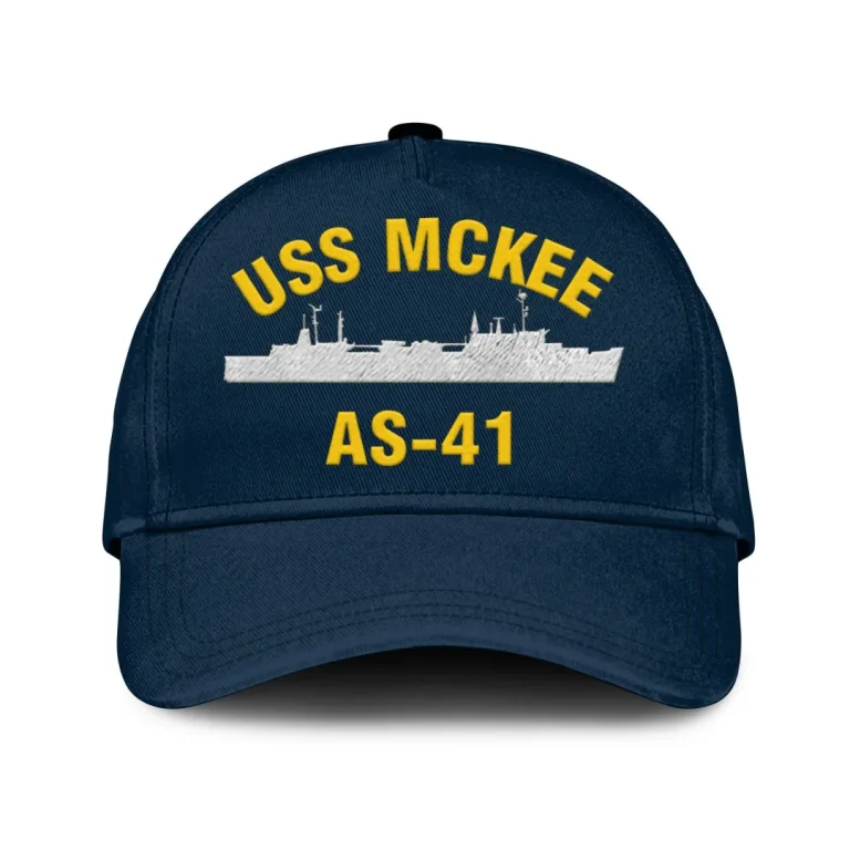 Uss Mckee As 41 Classic Cap, Custom Print/embroidered Us Navy Ships Classic Baseball Cap, Gift For Navy Veteran