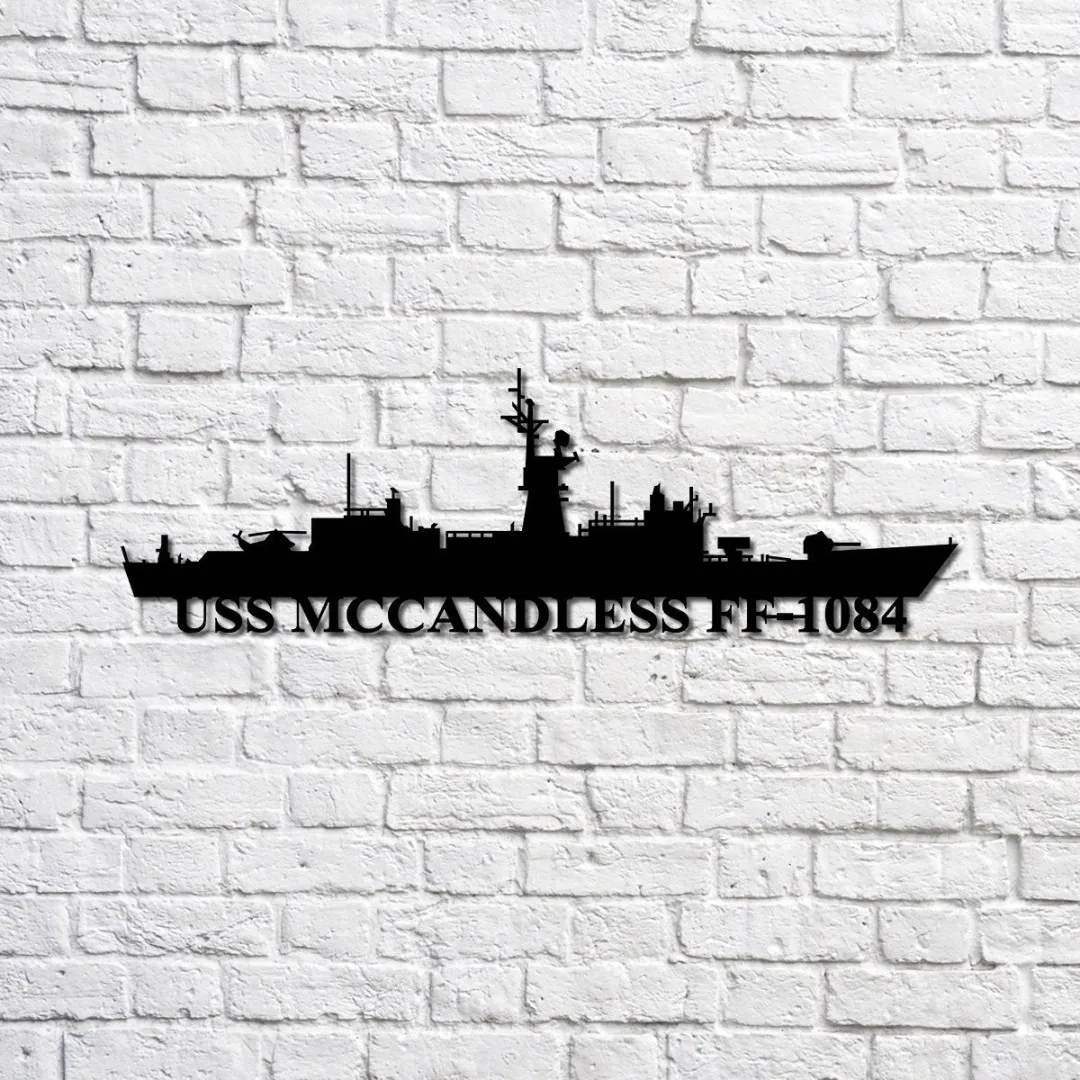USS_20Mccandless_20FF-1084_1024x1024_2x_8fab32ca-f986-4db3-91c9-3a97253632f7.webp Uss Mccandless Ff-1084 Navy Ship Metal Sign, Memory Wall Metal Sign Gift For Navy Veteran, Navy Ships Silhouette Metal Sign
