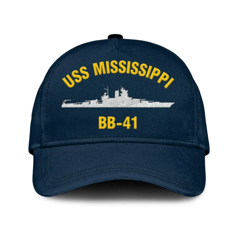 Uss Mississippi Bb-41 Classic Cap, Custom Print/embroidered Us Navy Ships Classic Baseball Cap, Gift For Navy Veteran