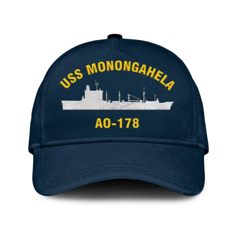 Uss Monongahela (ao-178) Classic Cap, Custom Print/embroidered Us Navy Ships Classic Baseball Cap, Gift For Navy Veteran
