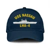 Uss Nassau Lha-4 Classic Cap, Custom Print/embroidered Us Navy Ships Classic Baseball Cap, Gift For Navy Veteran