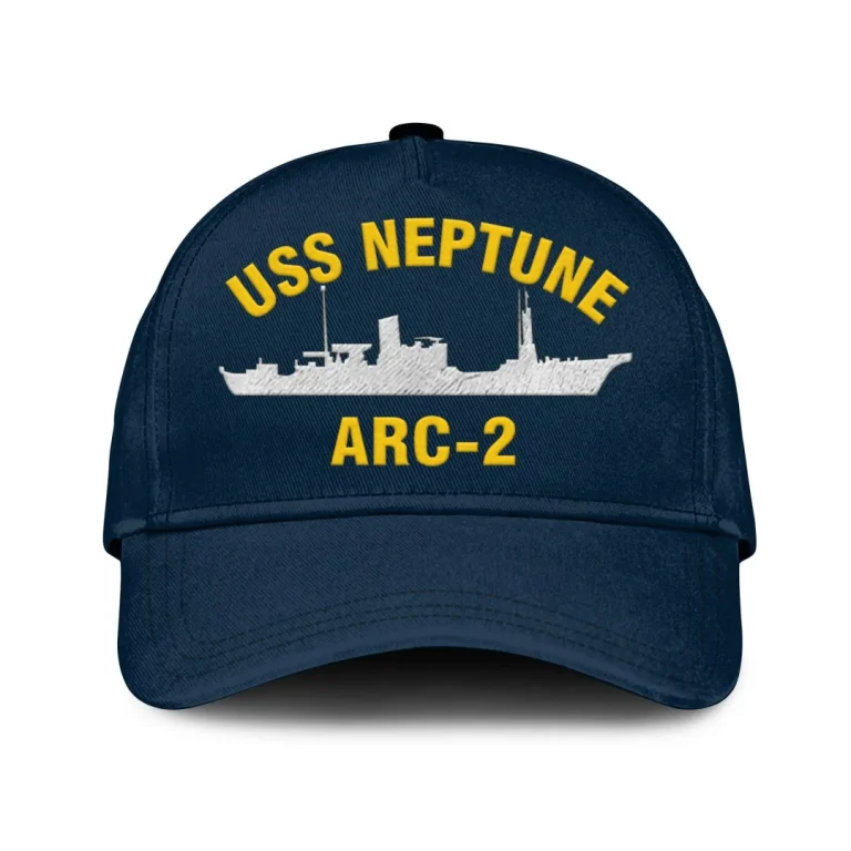 Uss Neptune Arc-2 Classic Cap, Custom Print/embroidered Us Navy Ships Classic Baseball Cap, Gift For Navy Veteran