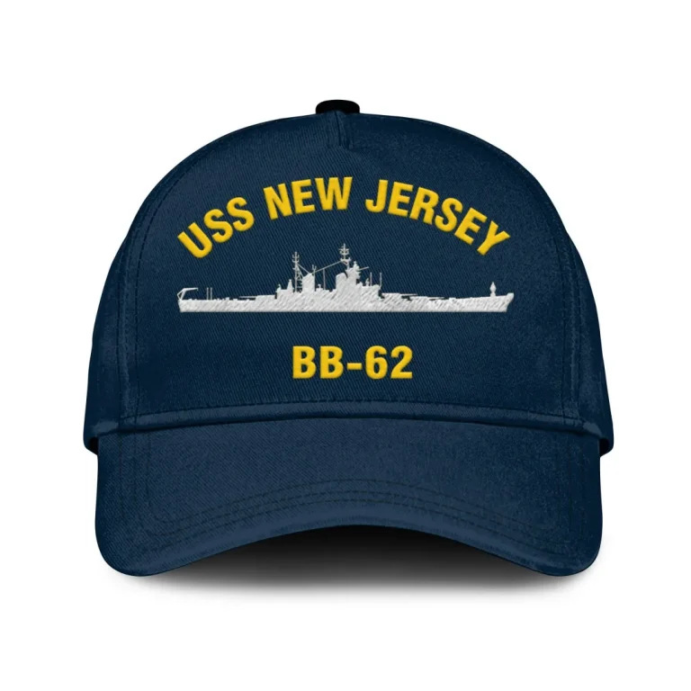 Uss New Jersey Bb-62 Classic Cap, Custom Print/embroidered Us Navy Ships Classic Baseball Cap, Gift For Navy Veteran