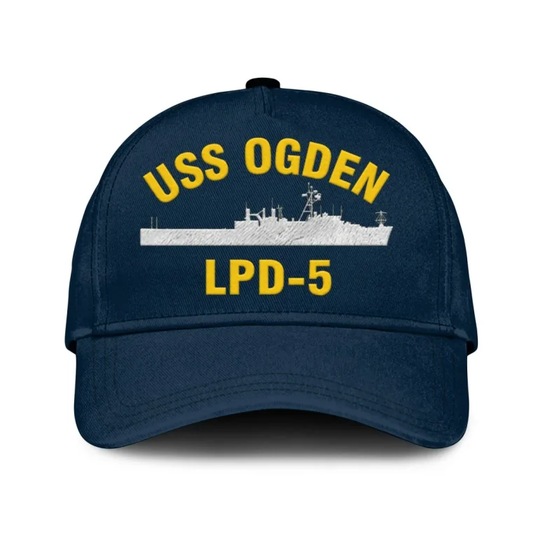 Uss Ogden Lpd-5 Classic Cap, Custom Print/embroidered Us Navy Ships Classic Baseball Cap, Gift For Navy Veteran