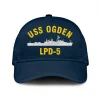Uss Ogden Lpd 5 Classic Cap, Custom Print/embroidered Us Navy Ships Classic Baseball Cap, Gift For Navy Veteran