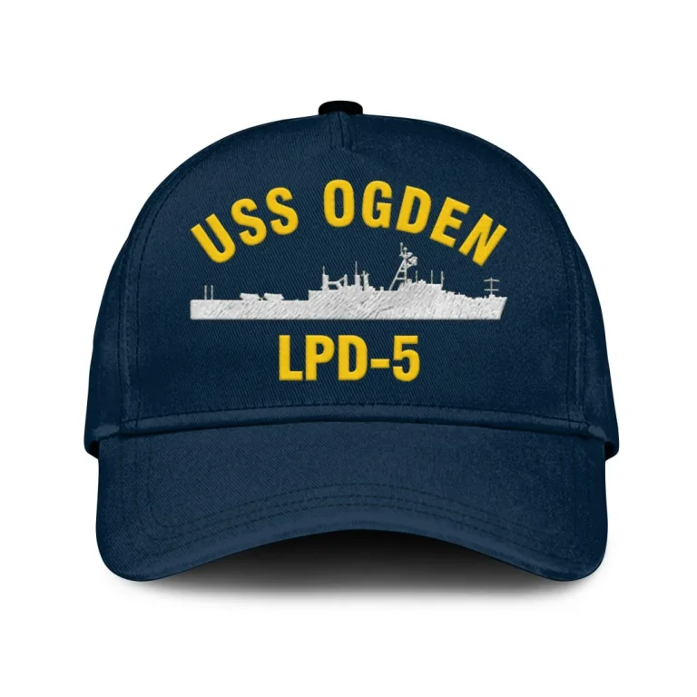 Uss Ogden Lpd 5 Classic Cap, Custom Print/embroidered Us Navy Ships Classic Baseball Cap, Gift For Navy Veteran