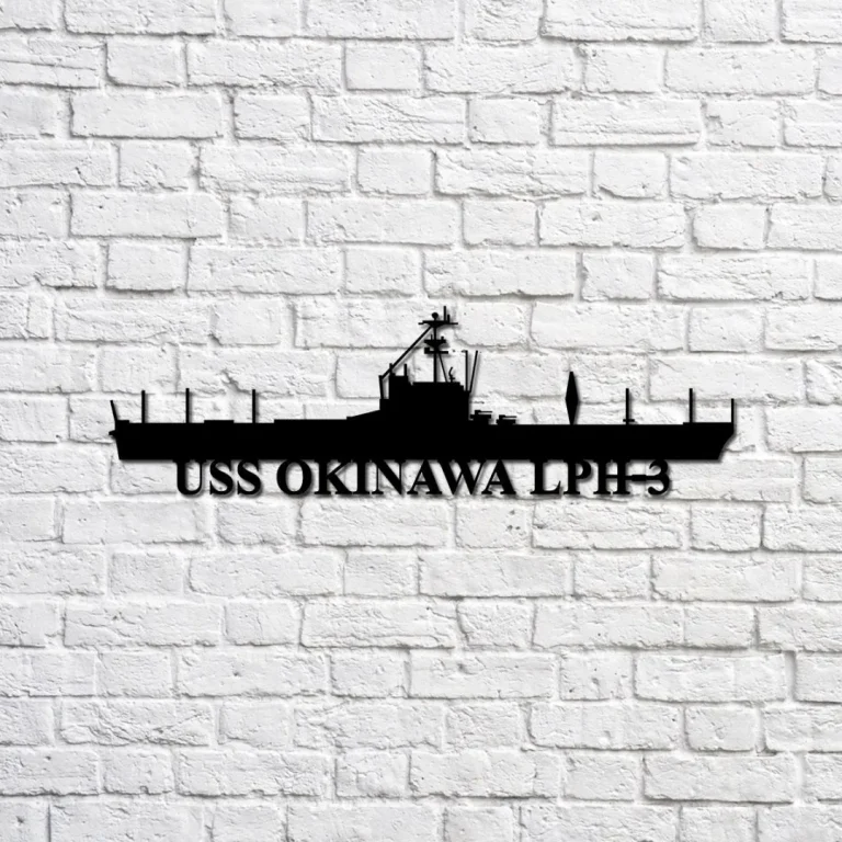 Uss Okinawa Lph-3 Navy Ship Metal Sign, Memory Wall Metal Sign Gift For Navy Veteran