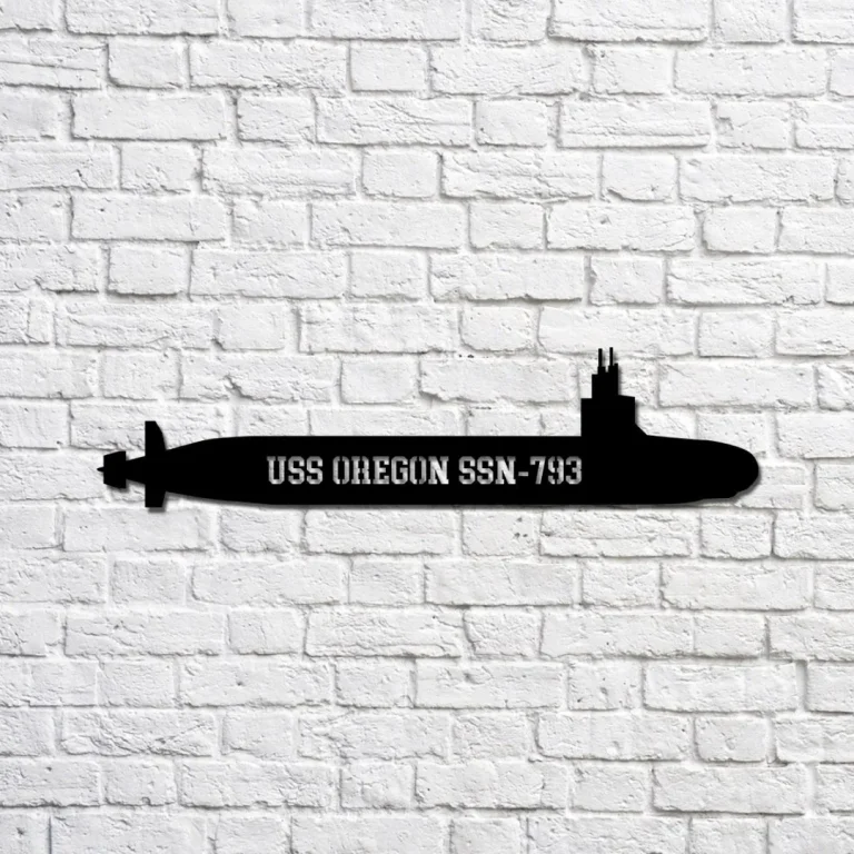 Uss Oregon Ssn-793 Submarine Navy Ship Metal Sign, Memory Wall Metal Sign Gift For Navy Veteran