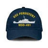 Uss Persistent Mso-491 Classic Cap, Custom Print/embroidered Us Navy Ships Classic Baseball Cap, Gift For Navy Veteran