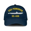Uss Pomodon Ss-486 Classic Cap, Custom Print/embroidered Us Navy Ships Classic Baseball Cap, Gift For Navy Veteran