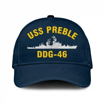 Uss Preble Ddg-46 Classic Cap, Custom Print/embroidered Us Navy Ships Classic Baseball Cap, Gift For Navy Veteran