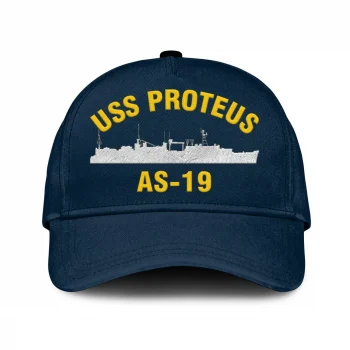 Uss Proteus As-19 Classic Cap, Custom Print/embroidered Us Navy Ships Classic Baseball Cap, Gift For Navy Veteran