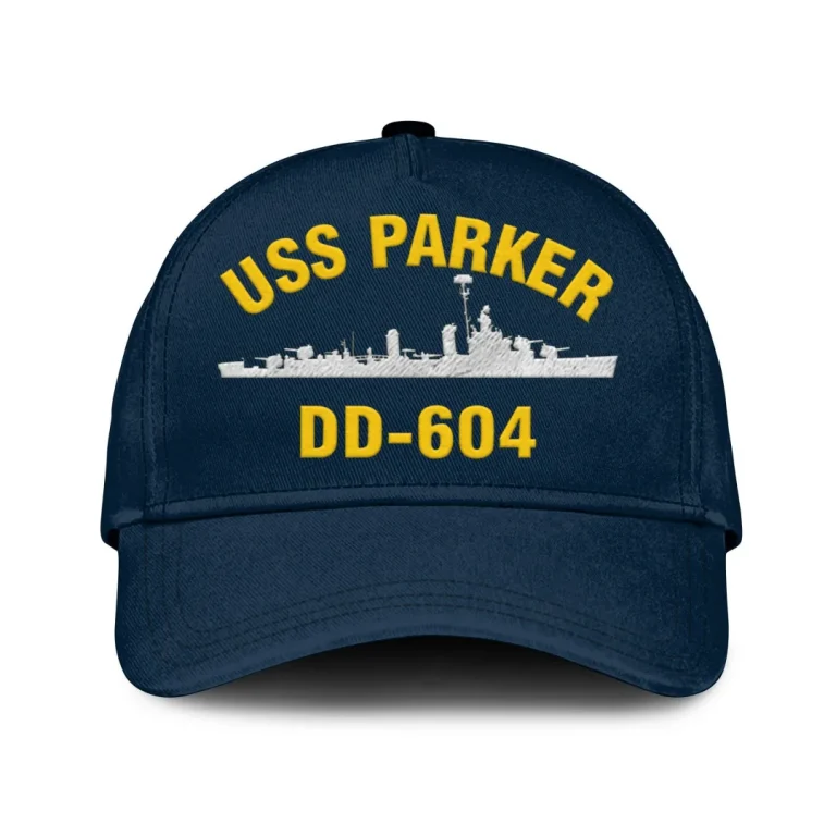 Uss Parker Dd-604 Classic Cap, Custom Print/embroidered Us Navy Ships Classic Baseball Cap, Gift For Navy Veteran